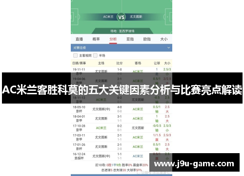 AC米兰客胜科莫的五大关键因素分析与比赛亮点解读 AC米兰客胜科莫的五大关键因素分析与比赛亮点解读