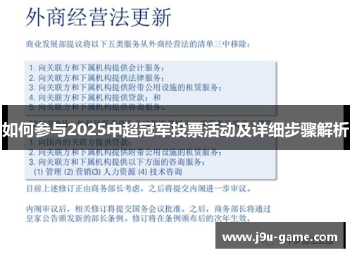 如何参与2025中超冠军投票活动及详细步骤解析